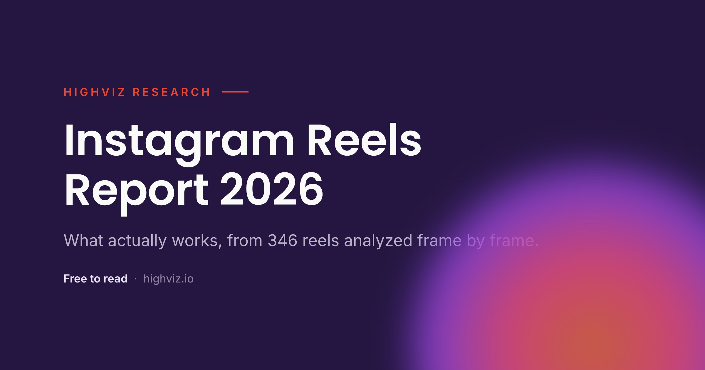 Instagram Reels Report 2026 cover